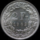 LaZooRo: Switzerland 2 Francs 1963 UNC - Silver - 2 Francs