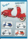 Moto Cartolina Con Vespe Vespa Anno 1948 Vespa Anno 1946 Vespa Anno 1983 Vespa Anno 1954 Vespa Anno 1975 (v.retro) - Motos