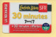 Carte Prépayée : SFR (CEGETEL) Entrée Libre / 30 Minutes - Andere & Zonder Classificatie