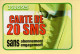 Carte Prépayée : 20 SMS / 3 SUISSES / SPECIMEN - Other & Unclassified