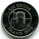 1 KRONA 1999 ICELAND UNC Fish Coin #W11223.U.A - Islande