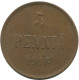 5 PENNIA 1916 FINLANDIA FINLAND Moneda RUSIA RUSSIA EMPIRE #AB147.5.E.A - Finlande
