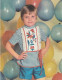 Soviet Fashion Card With The Pattern On The Backside -  Little Boy In A Fancy T-shirt - Printed 1979 - Ca. 18x14 Cm - Zonder Classificatie