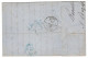 CAD CACHET D'ENTRÉE AMBULANT 1868 " ESPAGNE / AMB. CETTE. TAR. C " Sur LETTRE COVER De BARCELONA SPAIN TAXE 5c PD BLEU - Marques D'entrées