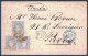 LETTRE COVER LEON SPAIN ESPAGNE > FRANCIA CACHET PD CAD BLEU ENTRÉE FRANCE ST JEAN DE LUZ 1871 - Briefe U. Dokumente