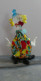 Murano. Clown Polychrome Au Chapeau Bleu En Verre Coloré De Murano (Venise). Objet De Vitrine. Hauteur 10 Cm. 1960/70 - Glas & Kristal