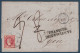 LETTRE COVER LEON SPAIN ESPAGNE VALENCIA > FRANCIA CACHET PD CAD ROUGE ENTRÉE FRANCE 1860 FRANQUETO INSUFFICIENTE - Lettres & Documents