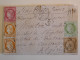 C FRANCE LETTRE QUADRICOLORE CHARGEE RARE 1874  ETOILE DE  PARIS N°6 A CONSTANTINE ALGERIE++BEL AFFRANCHISSEMENT ++++ - 1849-1876: Classic Period