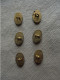 Delcampe - Ancien - 6 Mini Boutons Ovales Laiton Et émail 1,2 X 7 Mm AP&C Paris Art Nouveau - Boutons