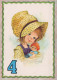 HAPPY BIRTHDAY 4 Year Old GIRL CHILDREN Vintage Postal CPSM #PBT967.GB - Birthday