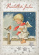 ÁNGEL NAVIDAD Vintage Tarjeta Postal CPSM #PAJ251.ES - Anges