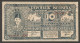 Indonesia ORIDA Pematang Siantar 10 Rupiah Dark Blue 1947 XF+ Crisp Paper - Indonesië