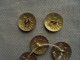 Delcampe - Ancien - 5 Petits Boutons Laiton Et émail 1,6 Mm E.M Paris Art Nouveau - Buttons