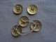 Delcampe - Ancien - 5 Petits Boutons Laiton Et émail 1,6 Mm E.M Paris Art Nouveau - Buttons