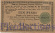 PHILIPPINES 10 PESOS 1944 PICK S677a AU EMERGENCY BANKNOTE - Philippinen