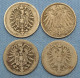 Germany / Deutschland • Lot 4x • 10 Pfennig • 1873 F – 1875 D – 1875 H – 1909 G • Rares Dates •  Allemagne • [24-615] - 10 Pfennig