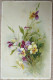 Delcampe - CPA Lot 6 X Litho Illustrateur FLEURS FLEUR THEME PENSEE PENSEES VOEUX LANGAGE POEME - Collections & Lots