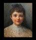 [Pastel Sur Papier] Portrait D'une Jeune Fille. Circa 1900. - Pastels