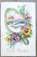 Delcampe - CPA Lot 7 X Litho Illustrateur FLEURS FLEUR THEME PENSEE PENSEES VOEUX LANGAGE PAILLETTES - Sammlungen & Sammellose