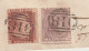 Grande Bretagne - 1 Penny + 6 Pence.  Rouge. 1862  Sur Petite Enveloppe. - Storia Postale