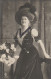 AK Frau In Dunklem Kleid Mit Großem Hut - Ca. 1910 (68706) - Moda