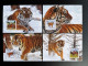 NIGER 2014 SIBERIAN TIGER WILDLIFE SET OF 4 MAXIMUM CARDS - Niger (1960-...)