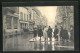 AK Inondations Janvier 1910, Chalon-sur-Saone - Rue De L`Obèlisque, Hochwasser  - Inondations