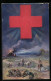 AK Rotes Kreuz, Soldaten Versorgen Nachts Verwundeten Kameraden, Im Hintergrund Brennende Häuser Und Pferdewagen  - Croix-Rouge