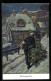 Künstler-AK Weihnachtsabend, Mann Mit Weihnachtsbaum, Rotes Kreuz  - Red Cross