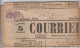 AIN JOURNAL SAMEDI 4 FEVRIER 1905 COURRIER DE L'AIN TARIF 4C TYPE BLANC N°108 X 2 OBLIT T84 ST JULIEN DE REYSSOUZE - Zeitungsmarken (Streifbänder)