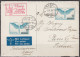 Suisse CPA De Winterthur Le 8 X 38  Poste Aérienne 10c Sur 65c X 2 " VEVEY 2ème Expo Philatélique Oct 1938 " Par AVION - Used Stamps