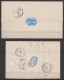 Lot De 2 L. Affr. N°17 Càd ST-GHISLAIN /22 DEC 1869 Pour PERUWELZ + N°18 Càd ST-GHISLAIN /30 OCT 1867 Pour ROUX - Lpts 3 - 1865-1866 Profilo Sinistro