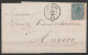 L. Affr.N°18 Lpts 322 Càd SERAING /21 DEC 1866 Pour ANVERS (au Dos: Càd Anvers) - 1865-1866 Profil Gauche