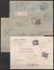 Lot De 6 Lettres (5 Recom.) Affr. Montenez Entre 1923 Et 1928 Càd Gand, Brussel, Yper, Ledeberg, Bruxelles - 1921-1925 Montenez Pequeño