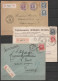 Lot De 6 Lettres (5 Recom.) Affr. Montenez Entre 1923 Et 1928 Càd Gand, Brussel, Yper, Ledeberg, Bruxelles - 1921-1925 Petit Montenez