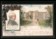 Lithographie Fürst Otto Von Bismarck Im Seitenporträt, Blick Auf Schloss Friedrichsruh, Erinnerung An Seinen Tod 1898  - Personaggi Storici