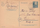Postkarte P 36a/02 Engels 12 Pf. DV M 301 / C 1633, BERLIN-GRÜNAU 1c - 8.4.1950 - Cartas & Documentos