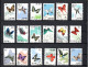 CHINA  LITTLE COLLECTION OF STAMPS USED BUTTERFLIES, FLOWERS, PIGS... - Lots & Serien