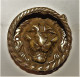 TRES ANCIEN PETIT HEURTOIR EN BRONZE DECOR TETE DE LION BE - Bronces