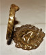 TRES ANCIEN PETIT HEURTOIR EN BRONZE DECOR TETE DE LION BE - Bronzes