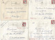 FRANCE ANNEE 1962 N°1263 SURCHARGE EA SUR 5 ENVELOPPES AOUT à OCT 62 TB - Guerre D'Algérie