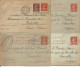FRANCE ANNEE 1906 ENTIER TYPE SEMEUSE FOND PLEIN N° 138 LOT DE 10 CP1 OBLIT.TB COTE 30,00 - Cartes-lettres