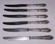 LOT DE 6 COUTEAUX ANCIENS EN METAL ARGENTE SFAM BE PROPRES - Silverware