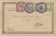 JAPAN - 4 SEN 4 STAMP THREE COLOUR FRANKING ON PC (VIEW OF KIOTO)  FROM KOBE TO FRANCE - 1902 - Storia Postale