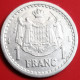 1 Franc 1943 Monaco Aluminium (TTB) - 1922-1949 Louis II