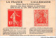 CAR-AASP13-0890 - REPRESENTATION TIMBRE - LA FRANCE - L'ALLEMAGNE - Stamps (pictures)