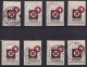 DROIT DE VOTE DES FEMMES Aubange Charleroi Bertrix Bouillon La Roche En Ardenne  Châtelet Brussel Bruxelles - Used Stamps