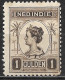 Ned. Indië: 1913-1932 Koningin Wilhelmina 1 Gulden Bruin NVPH 132 B Ongestempeld - Niederländisch-Indien