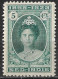 Ned. Indië: KRAS (326) Op 1923 Regeringsjubileum Kon. Wilhelmina 5 Cent Groen NVPH 160 D - Nederlands-Indië