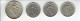 France, 5 Francs 1960 Argent  +3× 1,-France, Années 60 - Collections